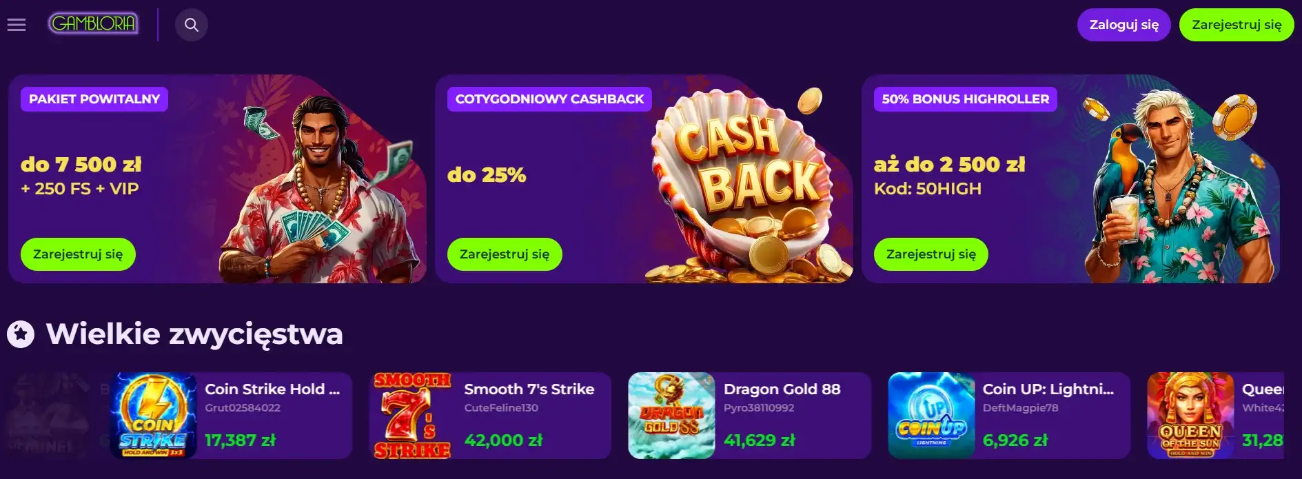 Gambloria Casino kasyno online
